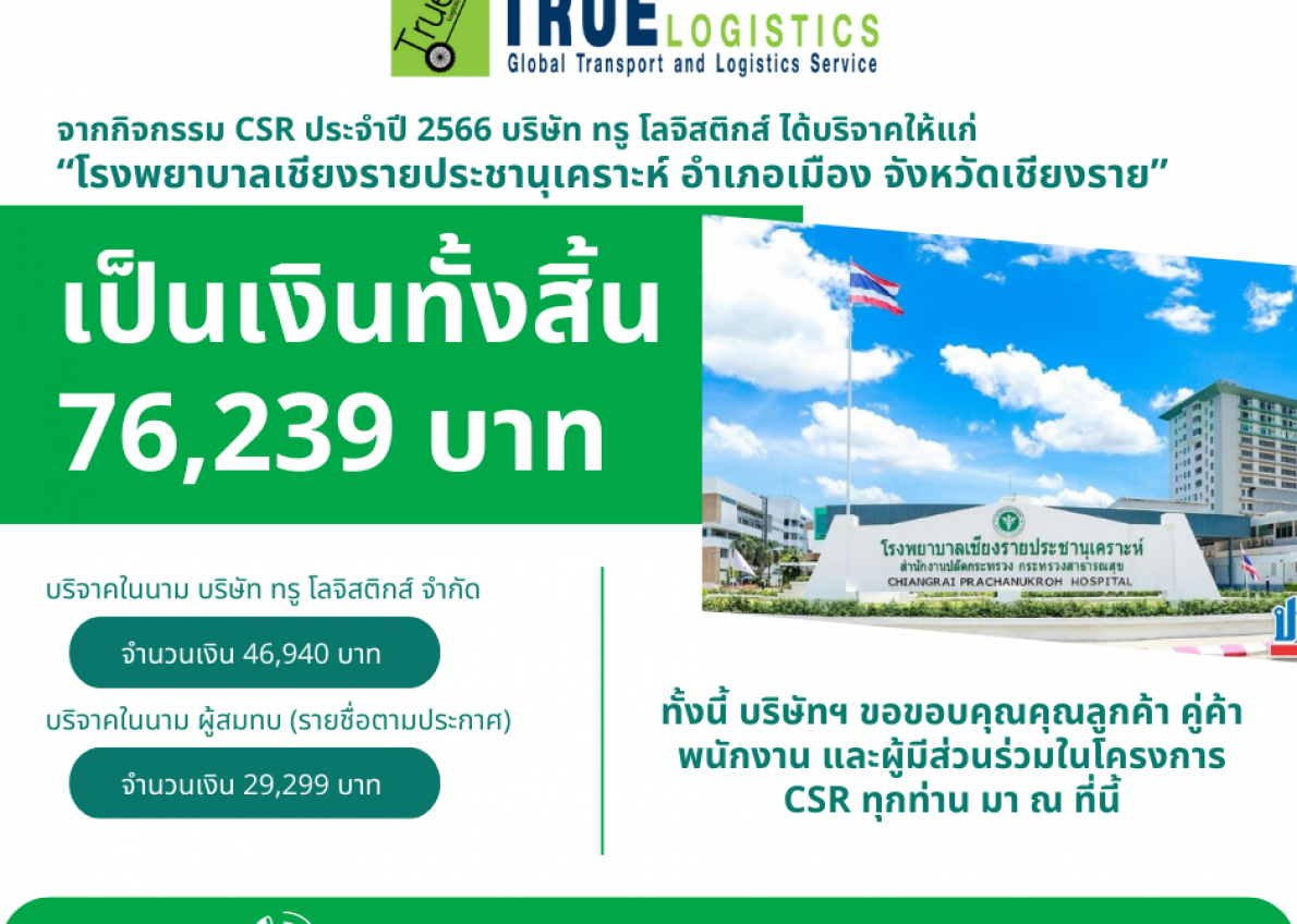 CSR Activity 2023 at Chiangrai Prachanukroh HOSPITAL